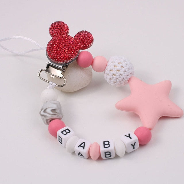 Porta Chupeta Mickey&Minnie